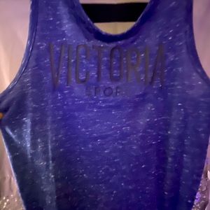 Victoria’s Secret Sport Blue & Black Small Tank Top